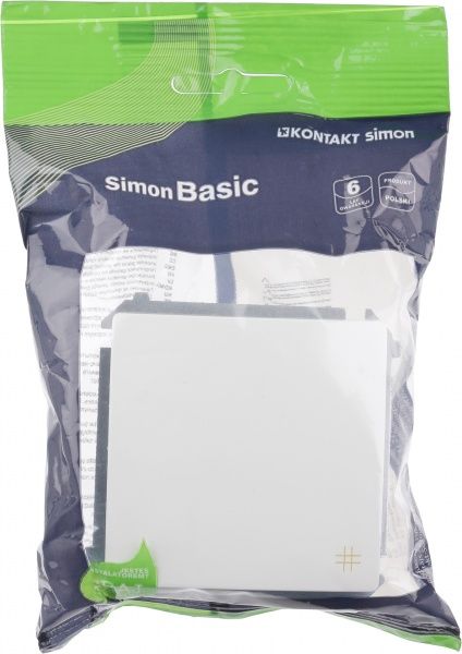 Выключатель перекрестный одноклавишный Simon Basic без подсветки 10 А 250В белый BMW7.01/11