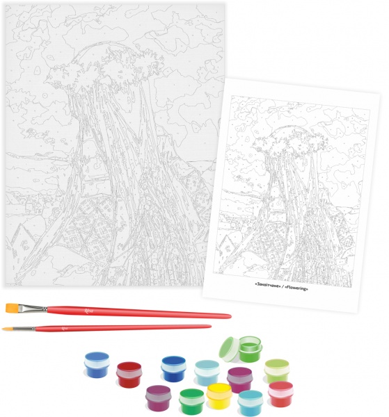 Картина за номерами Заквітчане 35x45 см Rosa Start 