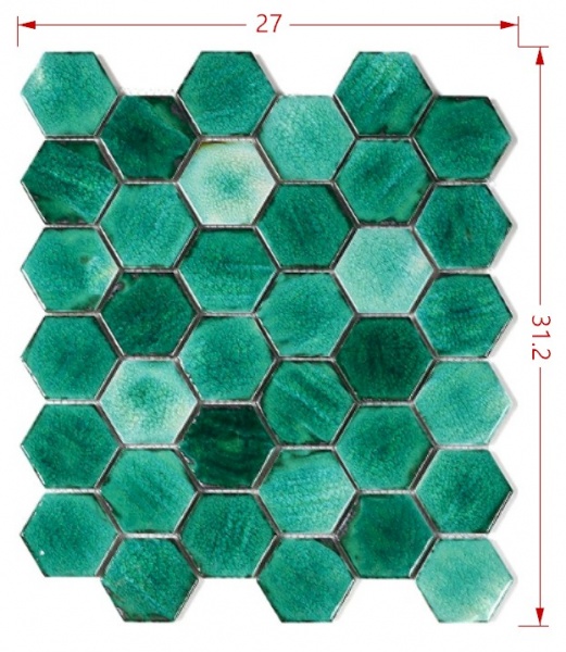 Плитка Intermatex MYKONOS EMERALD 31,2х27 см 