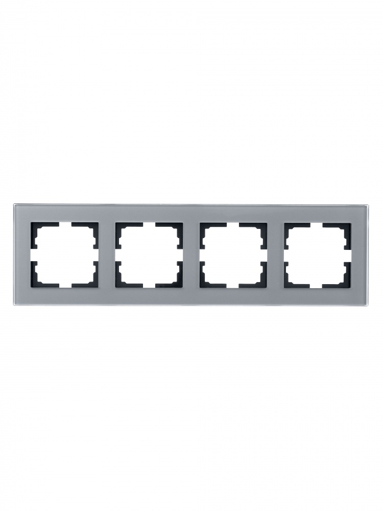 Рамка чотиримісна Lezard Vesna горизонтальна асфальт 742-M6980-149