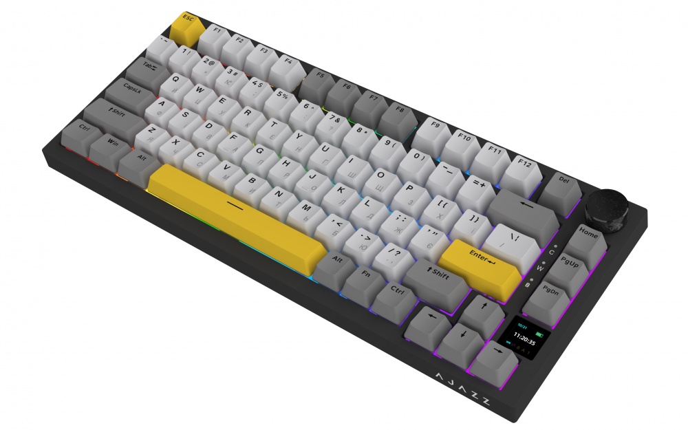 Клавиатура беспроводная Ajazz AK820 Pro Flying Fish Switch (AK820PRO-FF-BGY) black