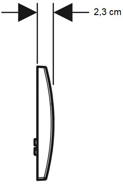 Кнопка смыва Geberit Delta20 Глянцевий хром (115.127.21.1)