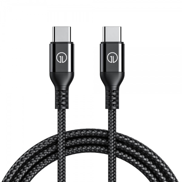 Кабель OneLounge 1Power USB-C to USB-C 60W 1,2 м black (14125) 