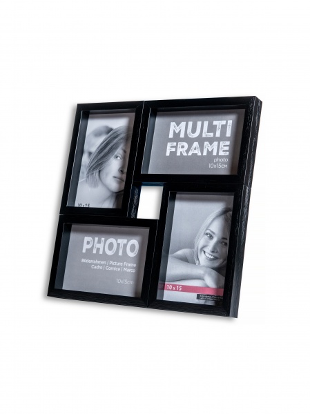 Коллаж Velista (4х10х15) чорна пласт 4 фото 10x15 см черный 