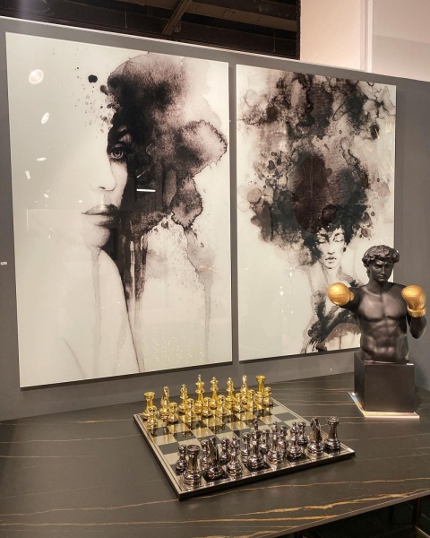 Картина на склі Смокі фейс 100x120 см KARE Design 53817 