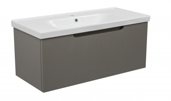 Тумба подвесная Aqua Rodos Модена 100 см с умывальником Frame 100 см