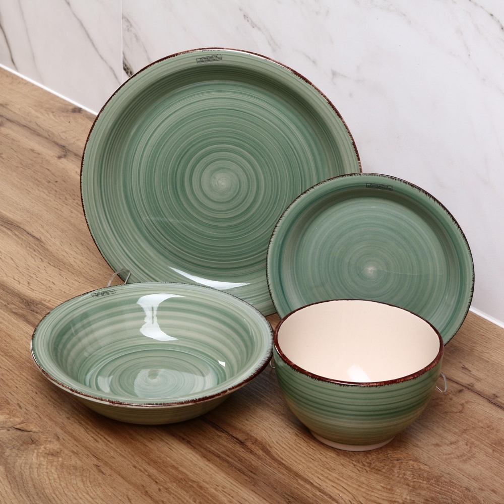 Тарілка обідня Fiora Retro Green 19 см