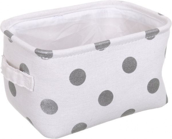 Корзина Горошок 21х14х12 см серый