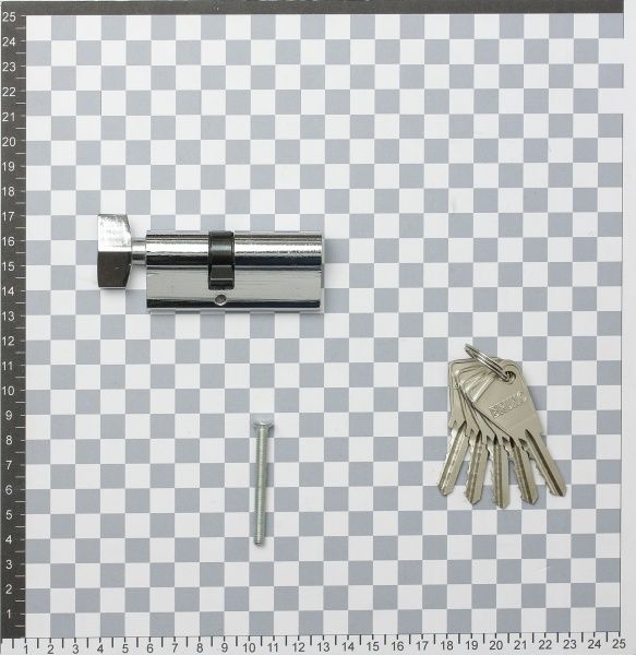 Цилиндр Bruno 40x30 ключ-вороток 70 мм хром