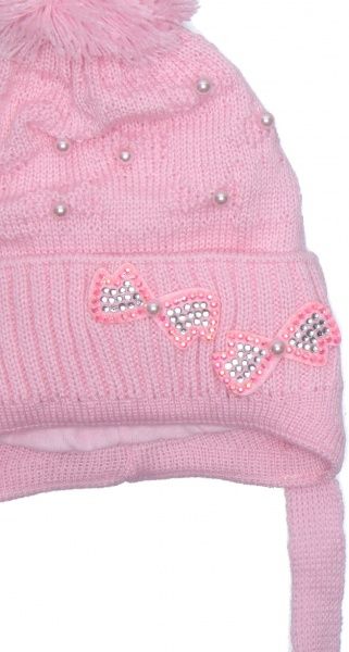 Шапочка дитяча для дівчинки Luna Kids р.40-42 бузковий із рожевим 1826 