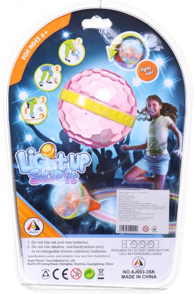 Скакалка на одну ногу з м'ячиком LED AJ003-3SK