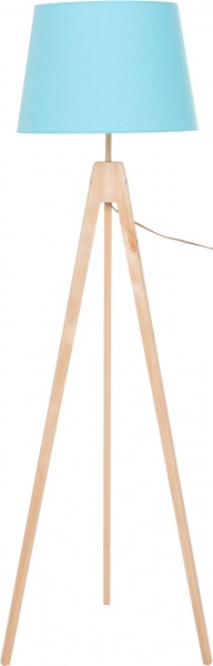 Торшер Corep Denver 162x45 см 100 Вт E27 сосна/голубой 50486 