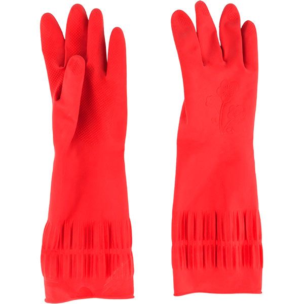 Рукавички латексні Добра господарочка надміцні р.L 1 пар/уп. червоні 