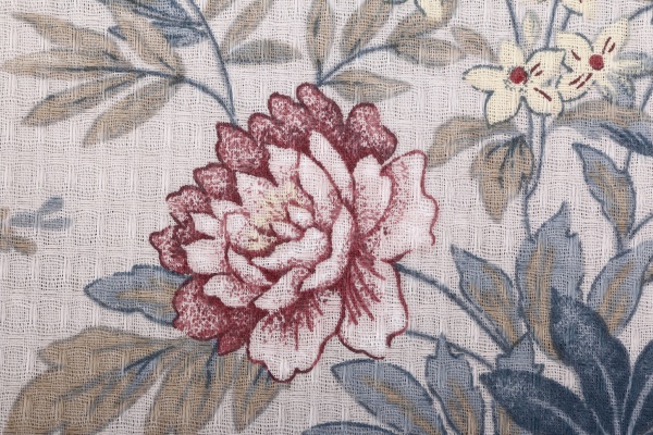 Рушник вафельний півонія 45x60 см Luna кремовий із малюнком 