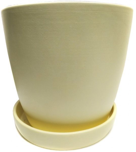 Горшок керамический Сонет ангоб круглый 4л желтый 