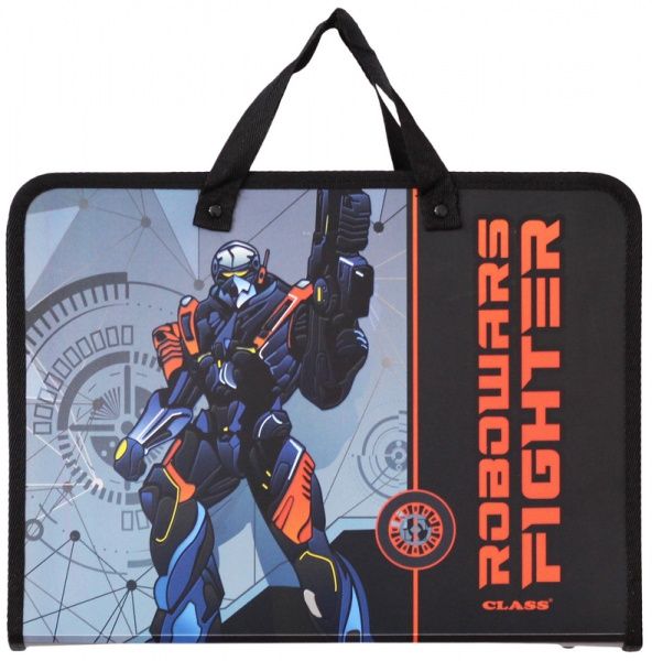 Папка-портфель с ручками Robowars 600 мкм 5633C CLASS