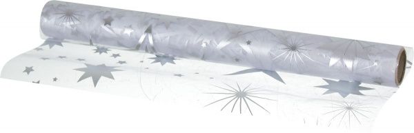 Бумага для упаковки Koopman серый STARS 36,5x200 см 