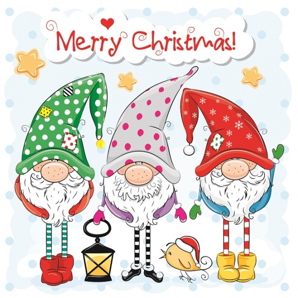 Салфетки столовые La Fleur Гномы праздничные 33х33 см 16 шт.