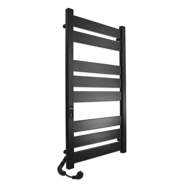 Полотенцесушитель электрический Rhein Grut S8 500х1000 E L Jet Black RAL9005 376W