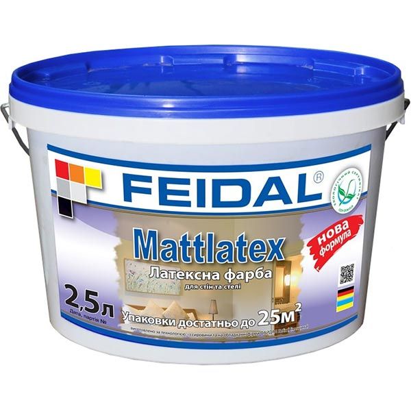 Краска латексная Feidal Mattlatex мат белый 1л
