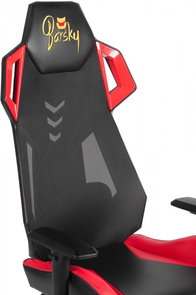 Крісло Barsky Game Mesh BGM-03 чорно-червоний 