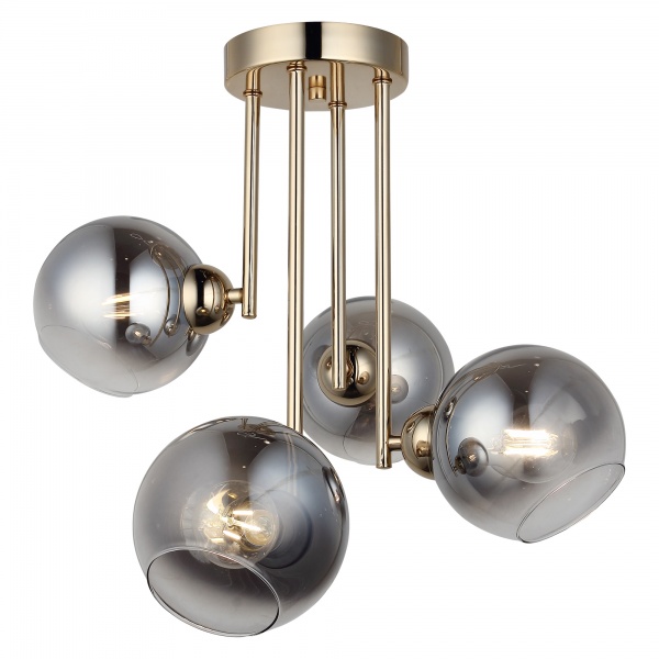 Люстра потолочная Vio Concept by LUCEA Bera 4x40 Вт Е27 золото 1561-80-14 