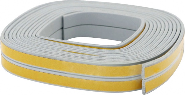 Уплотнитель самоклеющийся T-образный Horst DS-I 9x2 6 м серый