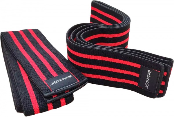 Бинт еластичний для колін BioTechUSA Bedford 5 р. 2 м чорно-червоний