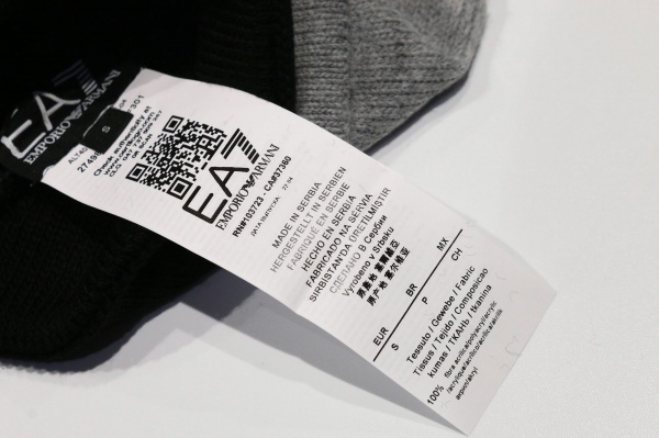 Шапка EA7 274981-2F301-29940 р.L сірий