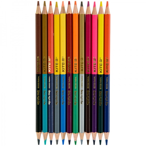 Олівці кольорові двосторонні 12 штук 24 кольори LP22-054 KITE