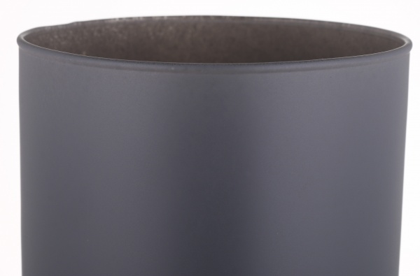 Ваза стеклянная Soft цилиндр 26,5 см серая 