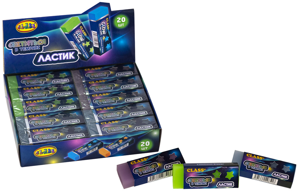 Ластик Eco-PVC GLOWING 4985-1C CLASS