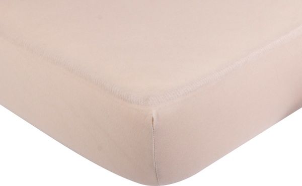 Простынь на резинке трикотажная 90x200 см бежевый Homeline 