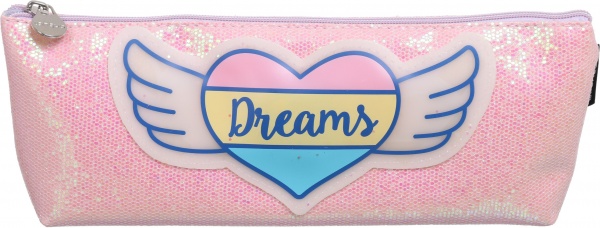 Пенал на блискавці Dreams сердце рожевий