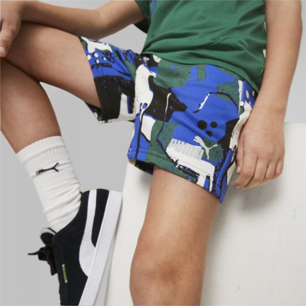 Шорты Puma ESS+ STREET ART AOP SHORTS B 67407802 р. 152 разноцветный