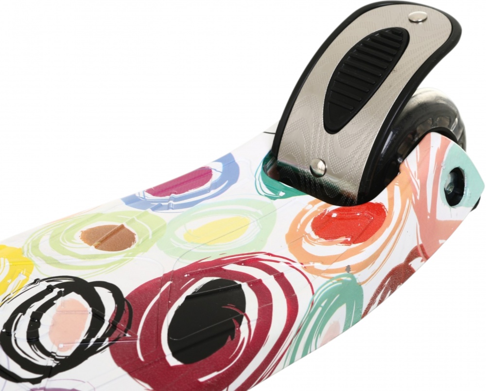 Самокат MaxxPro kids разноцветный принт LS306C /maxi/circle printing