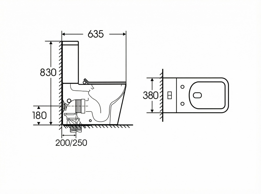 Унитаз-компакт Mixxen Prinz Tornado MXJI0828-Q