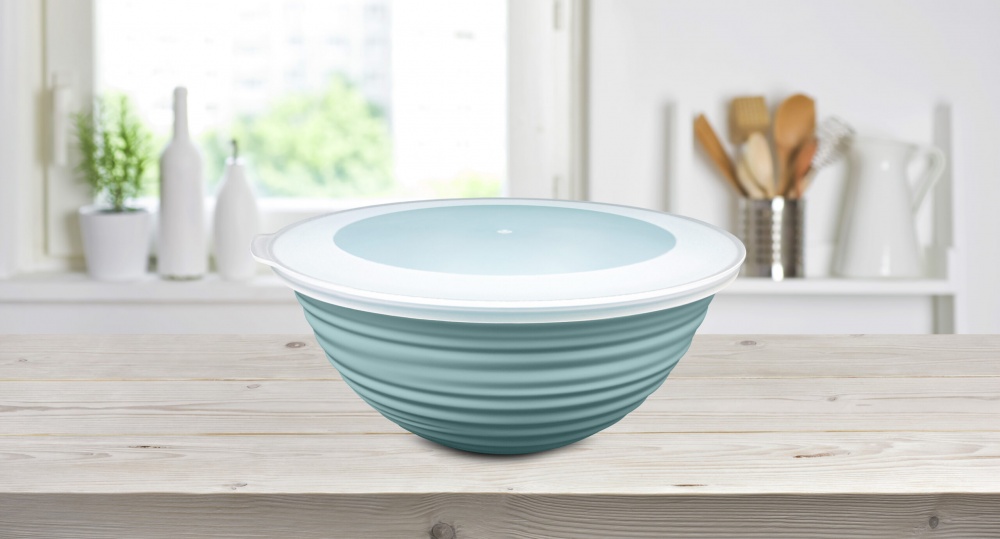 Миска с крышкой Eurogold Uranus 2 л синий