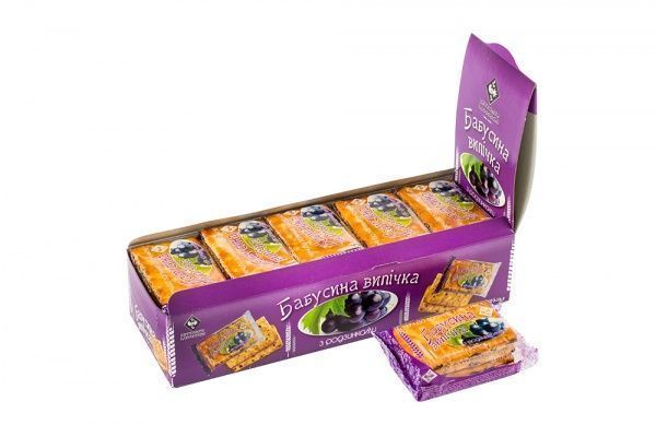 Печиво затяжне Житомирські ласощі «Бабусина випічка» з родзинками 68 г 