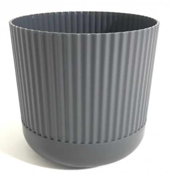 Горшок для цветов Elif Plastik Ностальгия круглый 4 л антрацит (469А) 