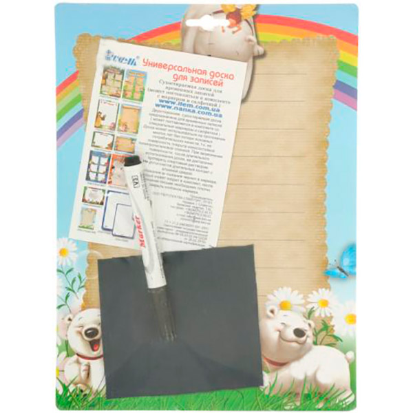 Доска для надписей А4 картонная с маркером и салфеткой 070204AS iTEM