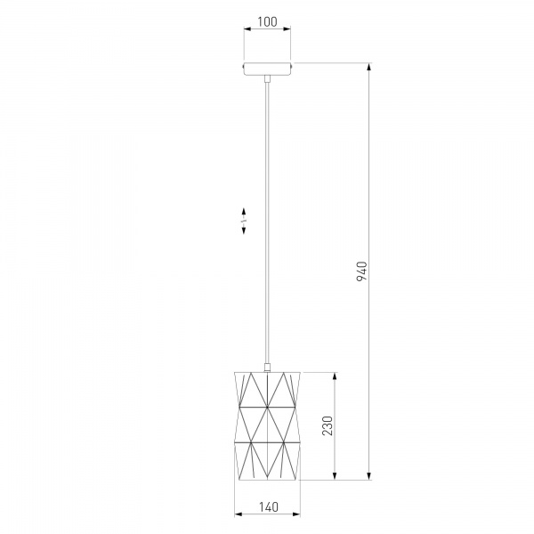 Світильник підвісний Strotskis Reprise 1x40 Вт E27 золотий 50145/1 (золото) 