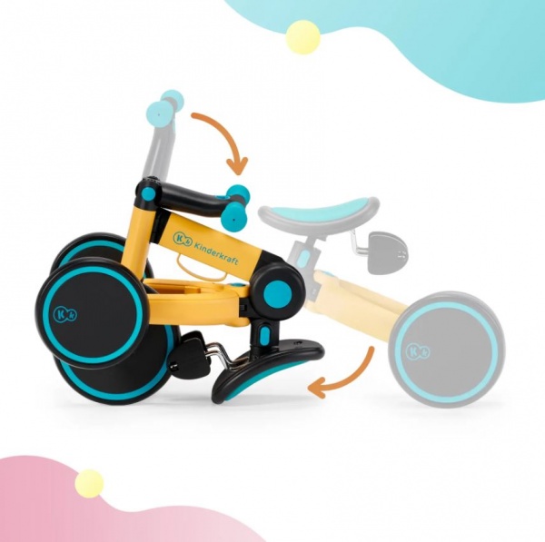 Велосипед детский Kinderkraft 3 в 1 4TRIKE Primrose Yellow желтый KR4TRI00YEL0000 
