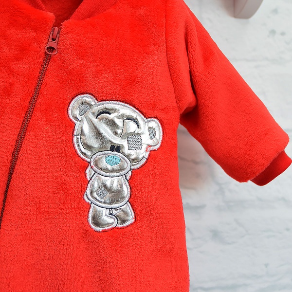 Человечек для девочки Blanka Мишка р.68 красный 110106 