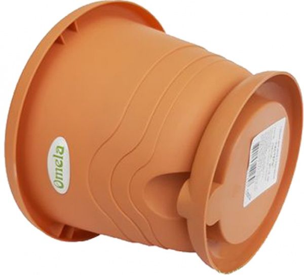 Горщик пластиковий Омела Омела Пастель 1,6 літра круглий 1,6л кориця 