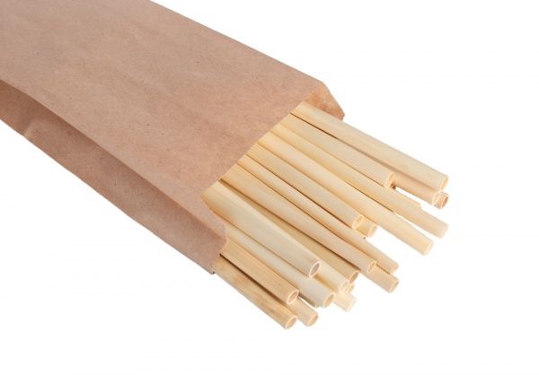 Трубочки для коктейлей из камыша 18 см 20 шт.