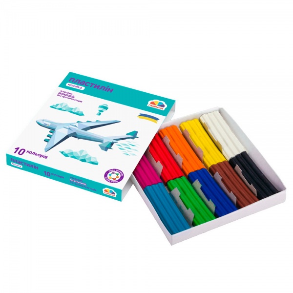 Пластилін 10 кольорів 120 г Гамма UA