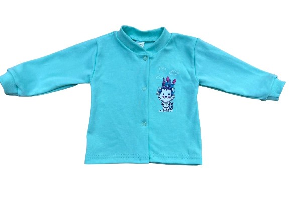 Кофтинка дитяча унісекс Bambinelli р.74 бірюзовий Кф301-5 