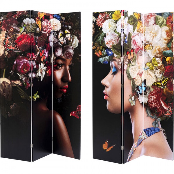 Ширма интерьерная KARE Design Flowery Shoulder vs Bunch Flowers 120х180 см 