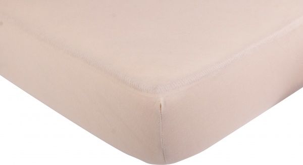 Простынь на резинке трикотажная 160x200 см бежевый Homeline 